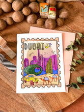 Load image into Gallery viewer, Dubai greeting card, postcard, travel postcard greeting card, Dubai, United Arab Emirates