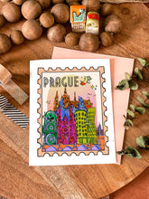 Load image into Gallery viewer, Prague greeting card, postcard, travel postcard greeting card, Prague, Czech Republic