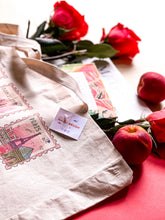 Load image into Gallery viewer, COLUMBUS, LONDON, BARCELONA, PARIS, ROME,AMSTERDAM STAMP TOTE BAG