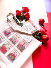 Load image into Gallery viewer, NEW YORK, LONDON, BARCELONA, PARIS, ROME, AMSTERDAM STAMP TOTE BAG