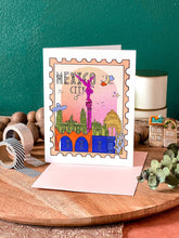 Load image into Gallery viewer, Mexico City Greeting Card, Mexico City postcard, Mexico City gift, Travel postcard greeting card, Mexico City gift, Mexican
