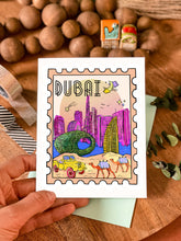 Load image into Gallery viewer, Dubai greeting card, postcard, travel postcard greeting card, Dubai, United Arab Emirates
