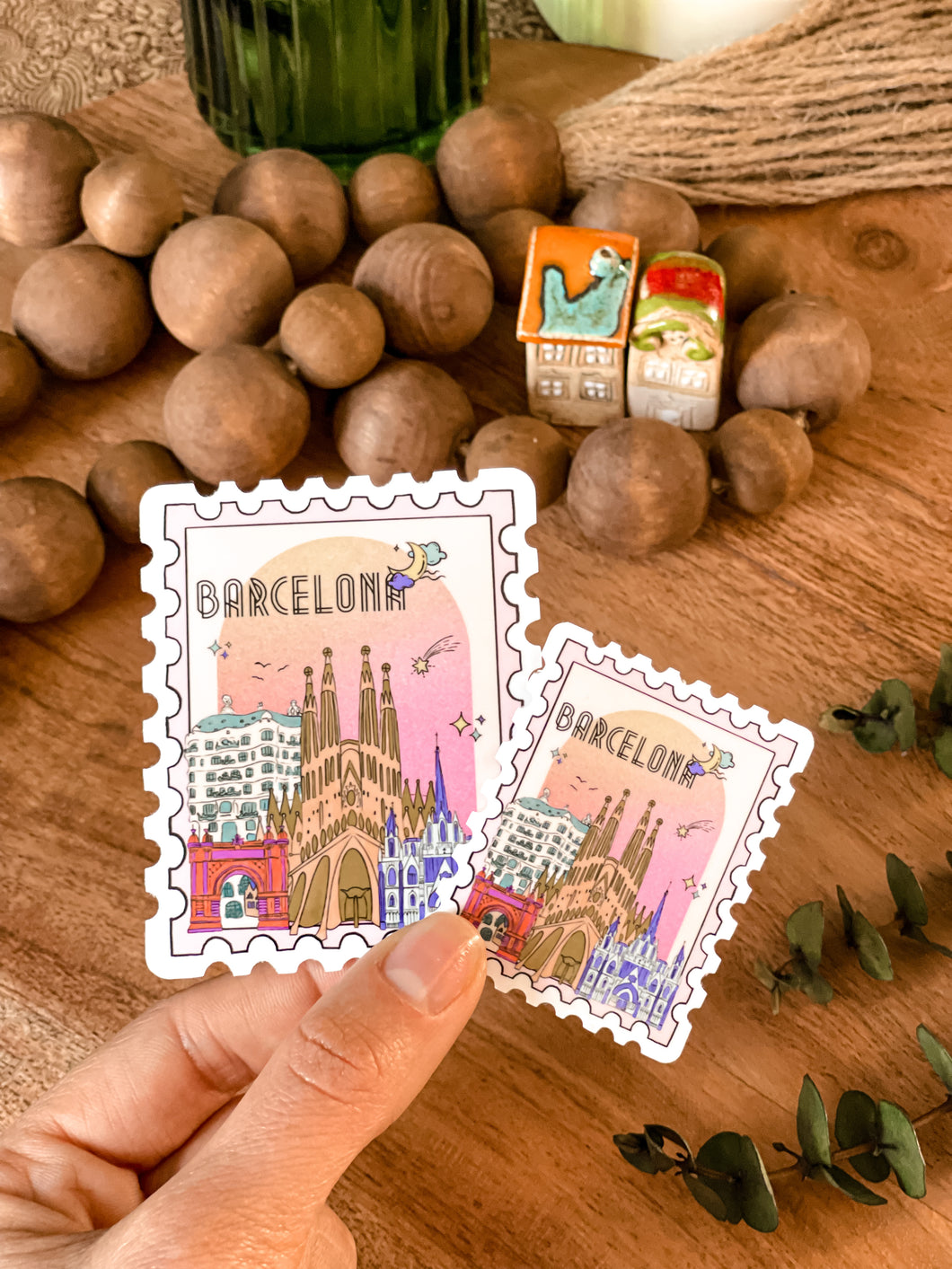 Barcelona Stamp Sticker