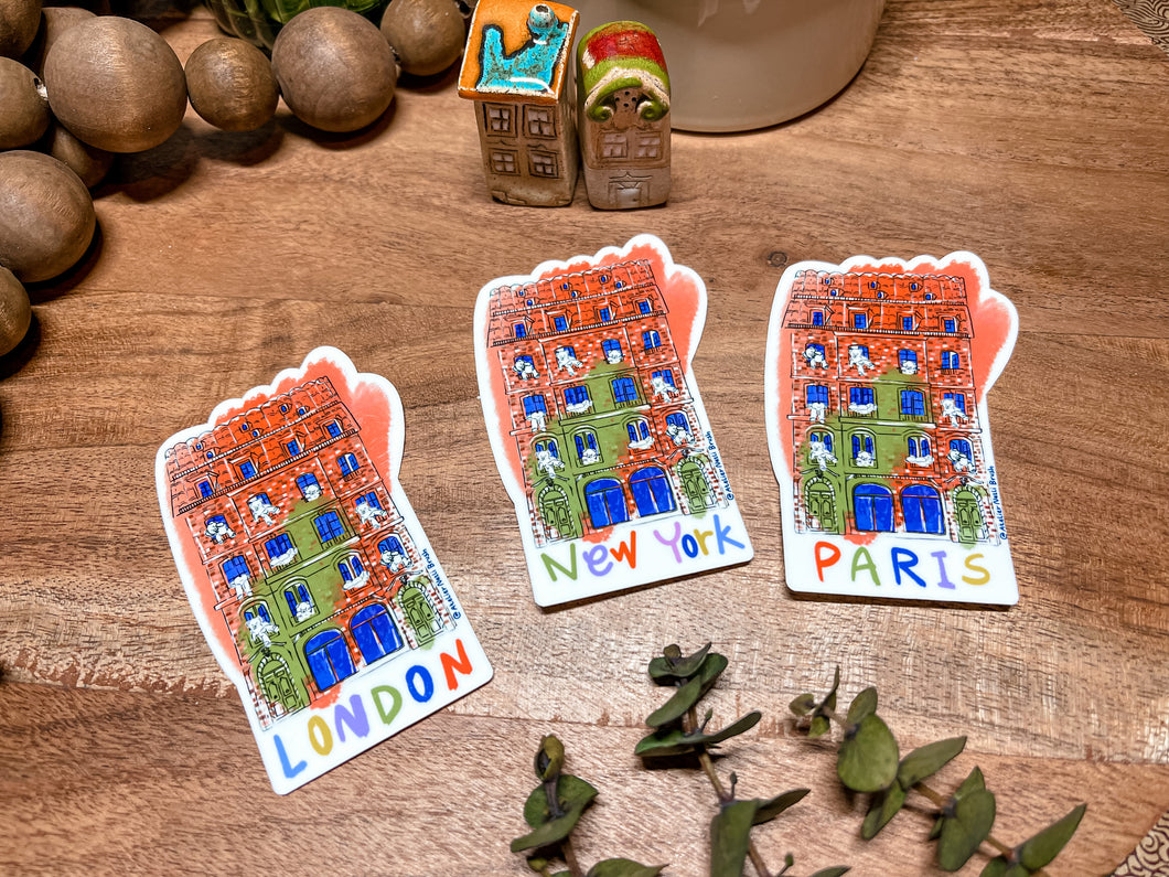 NEW YORK, LONDON, PARIS STICKERS