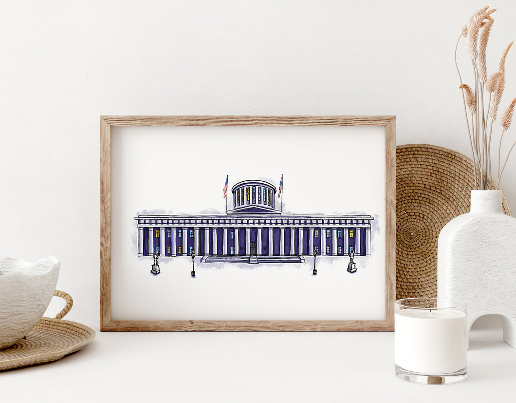 Ohio Statehouse art print