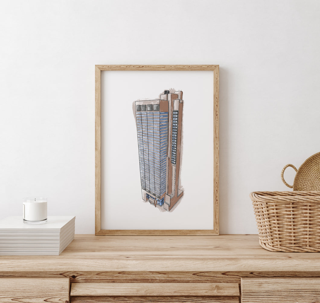 Rhodes State Office Tower art print